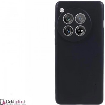 Silikoninis ploniausias dėklas su kameros apsauga - juodas (Oneplus 12 5G)